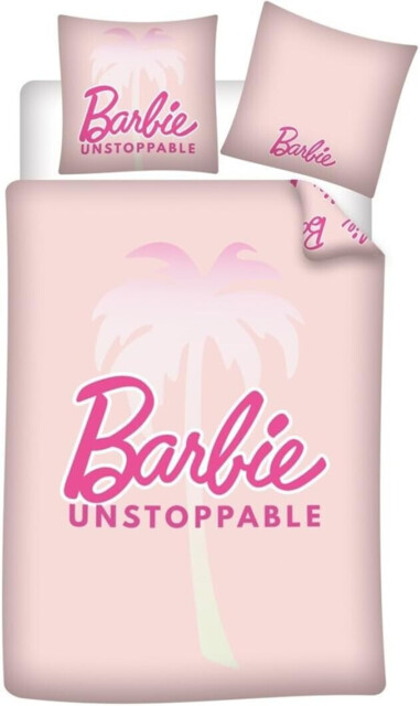Barbie Unstoppable Pink Polyester Duvet Cover And Pillow Case Single