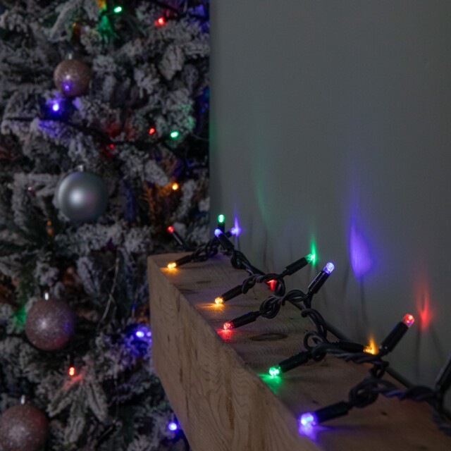 9.9m (100 Led) Snowtime Multi-coloured Connectable Lights 3m Lead Wire