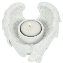 Glitter Angel Wing Candle Holder