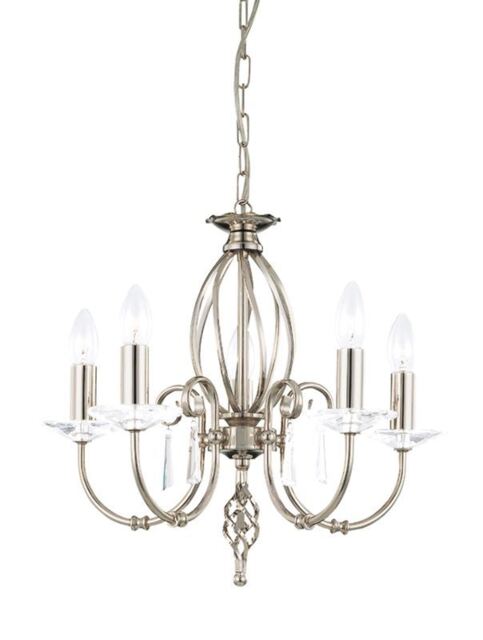 Anatolia Five Light Chandelier In Polished Nickel