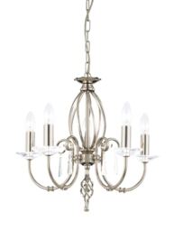 Anatolia Five Light Chandelier In Polished Nickel