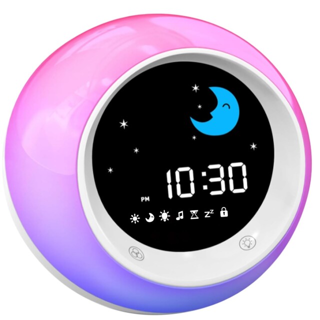 I·code Time To Wake Alarm Clock For Kids, 11.94 Cm (w X H), Neutral