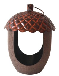 Peckish 60052109 Acorn Shaped Metal Bird Feeder, Brown, 18.0 Cm14.0