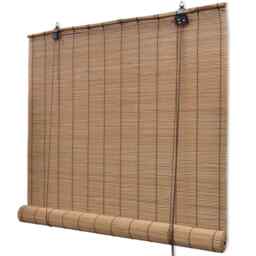 Roller Blind Bamboo 100x220 Cm Brown Vidaxl