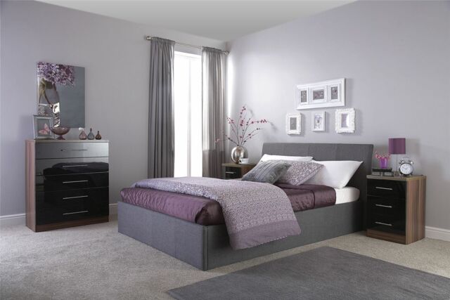 Ascot Fabric King Size / 150cm Ottoman Storage Bed In Grey