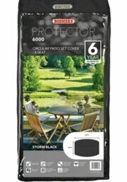 Bosmere Circular Round Black 4 Seat Patio Set Cover D515xl