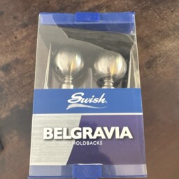 Swish Belgravia Curtain Holdbacks Satin Steel Brand In Box