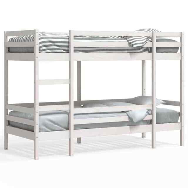 Bunk Bed White 90x200 Cm Solid Wood Pine Vidaxl