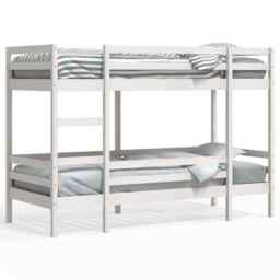 Bunk Bed White 90x200 Cm Solid Wood Pine Vidaxl