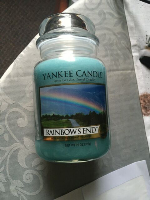 "Yankee Candle Large Jar ""rainbows End"" Usa Original Label Gorgeous"