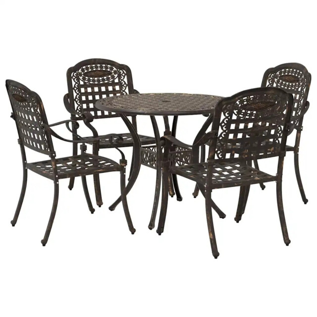 Garden Dining Set Aluminium Outdoor Furniture Patio Terrace Backyard