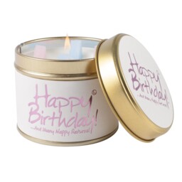 Lily-flame Happy Birthday Tin, Pink
