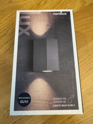 Nordlux Canto Maxi Kubi 2 Outdoor Wall Light Grey 49731010