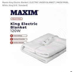 Maxim Electric Heated Blanket Warming Winter Underblanket Single