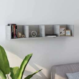 Cd Wall Shelf Concrete Grey 100x18x18 Cm Engineered Wood Vidaxl