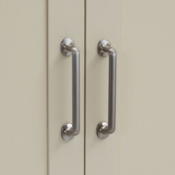 2 Piece Bedroom Set 3 Door Wardrobe 1 Drawer Bedside Table Cream And