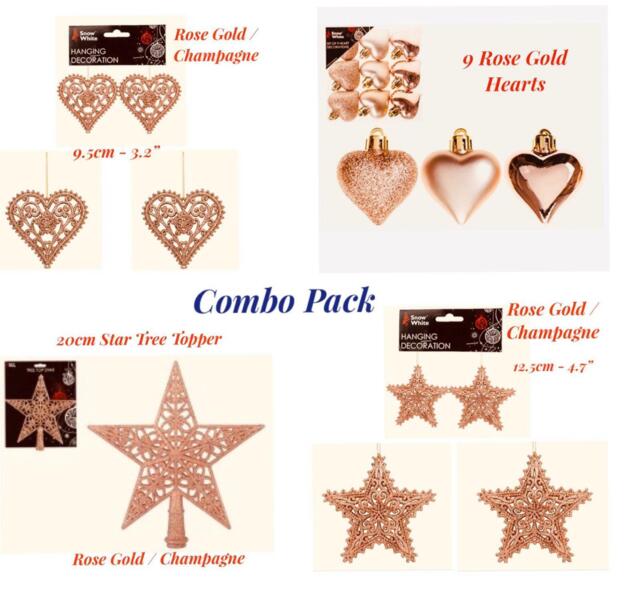 Christmas Tree Topper Ornaments Hanging Baubles Red,gold,silver Xmas
