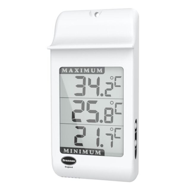 Brannan Digital Max Min Greenhouse Thermometer Garden Indoor Outdoor
