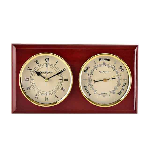 Widdop Wooden Clock And Barometer W7930