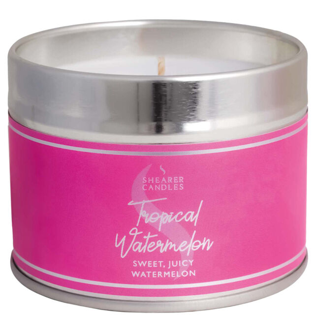 Shearer Candles Tropical Watermelon Long Lasting Small Tin Scented