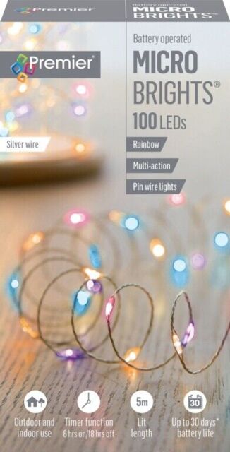 Premier 100 Led Multi-action Battery Operated Micro Pin Wire Light