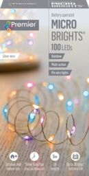 Premier 100 Led Multi-action Battery Operated Micro Pin Wire Light