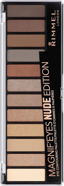 Rimmel Magnif'eyes Nude Edition Eyeshadow Palette, 12 Shade, Cream