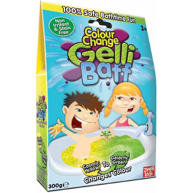 Gelli Baff Color Change Yellow Green Turn Water Into Goo Jelly Bath