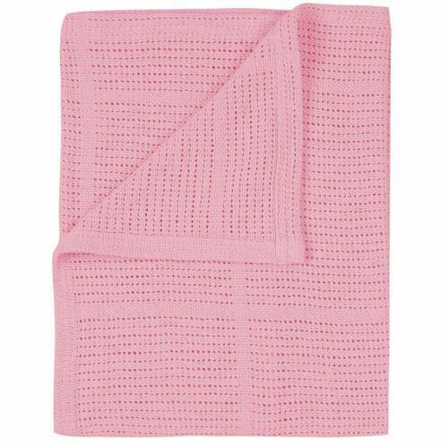 First Steps 100% Soft Cotton Cellular Baby Blanket Moses Basket Crib