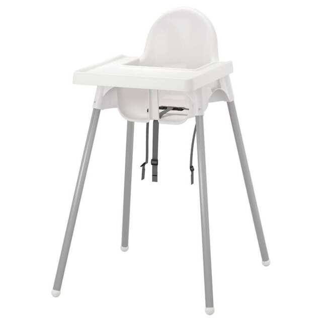 Ikea Antilop High Chair With Tray White - Easy To Disassemble And