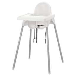 Ikea Antilop High Chair With Tray White - Easy To Disassemble And