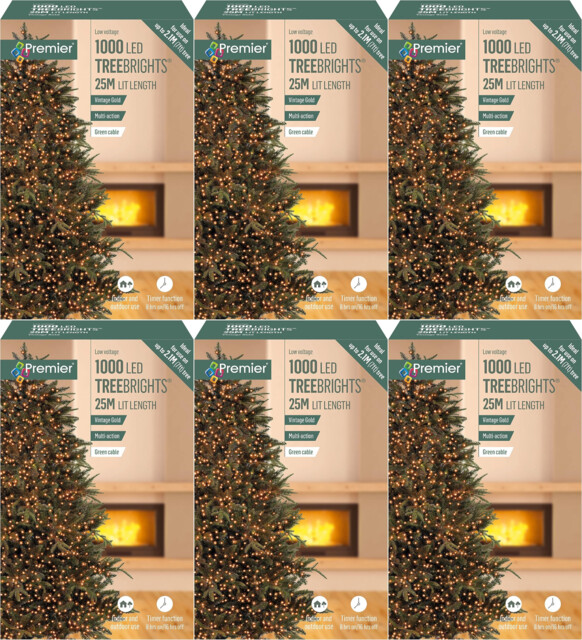 6x 1000 Led Multi-action Treebrights Christmas Tree Lights Timer -
