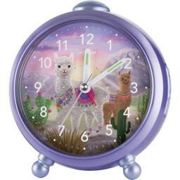 Atrium Kids Alarm Clock Analog Quartz Livi & Pedro Alpaca Lama Girls