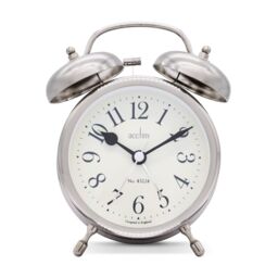 Acctim Pembridge Antique Brass/silver Double Bell Alarm Clock