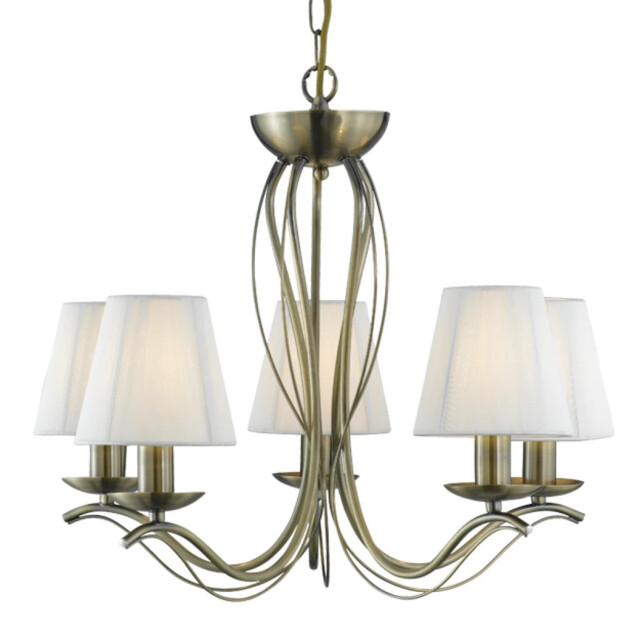 Ceiling Light Brass Andretti 5 Antique Searchlight 9825-5ab