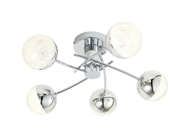Bathroom Light Silver Rhodes 5 Led Chrome Ip44 Spa Spa-36303-chr