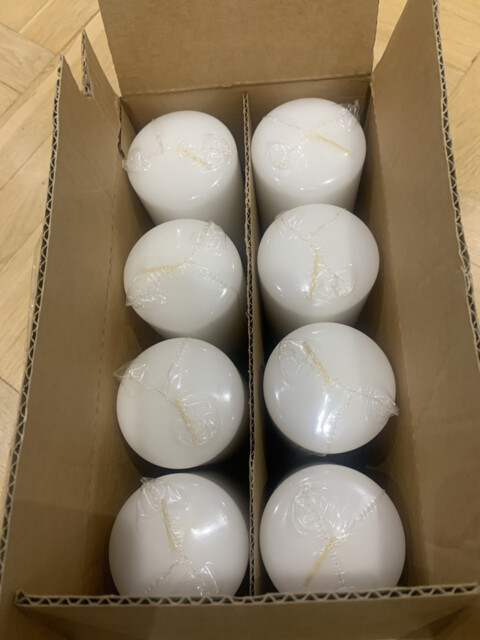 Bolsius Pillar Candles Pack Of 8 / Size 20x7 Cm
