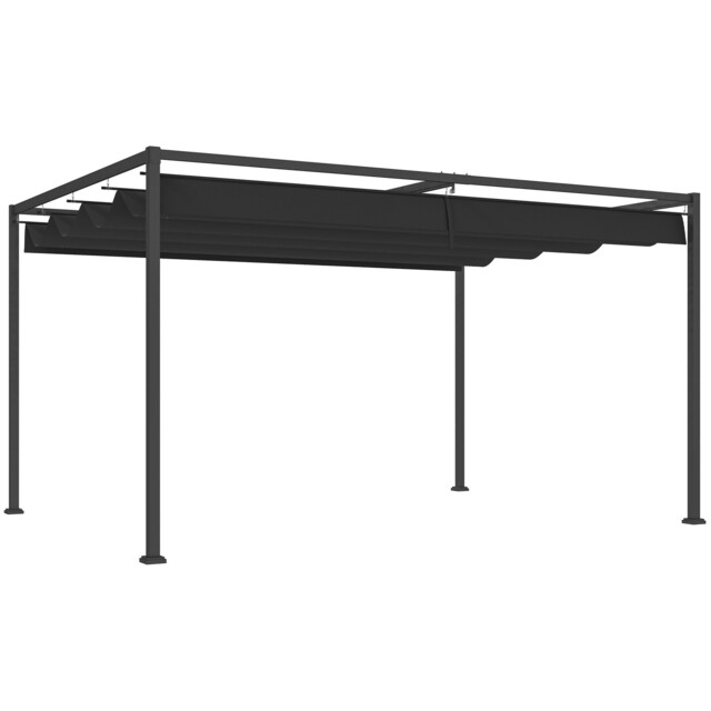 Outsunny 4x3(m) Metal Pergola Gazebo Patio Sunshelter Retractable