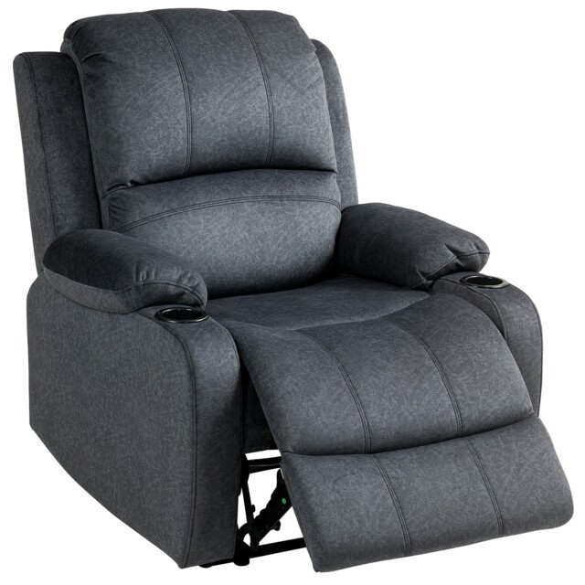Homcom Recliner Chairs For Living Room, Microfibre Cloth Reclining
