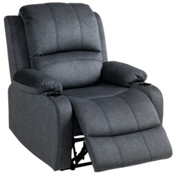 Homcom Recliner Chairs For Living Room, Microfibre Cloth Reclining