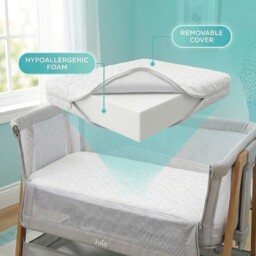 Deluxe Joie Roomie Glide Crib Mattress Breathable Quilted Foam