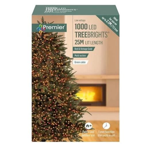Premier 1000 Multi-action Led Treebrights Christmas Tree Lights With