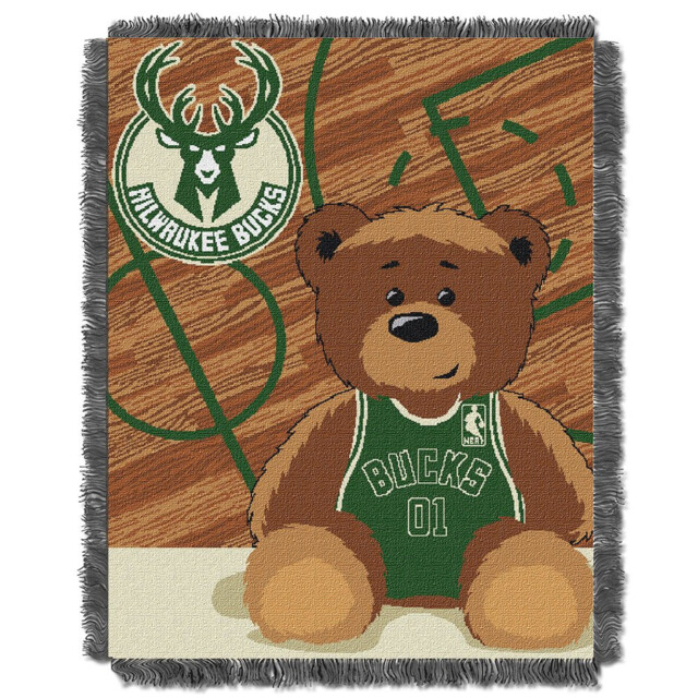 Milwaukee Bucks Half-court Baby Woven Jacquard Throw Blanket