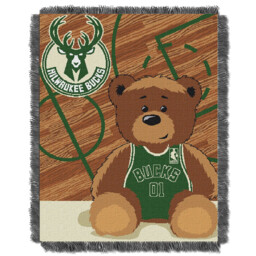 Milwaukee Bucks Half-court Baby Woven Jacquard Throw Blanket