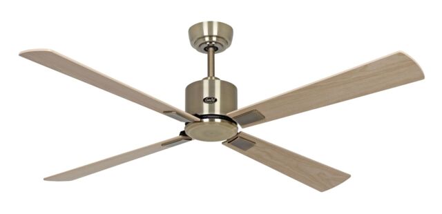 "Dc Ceiling Fan With Remote Indoor Fan Eco Neo Brass 132 Cm 52"" Maple"