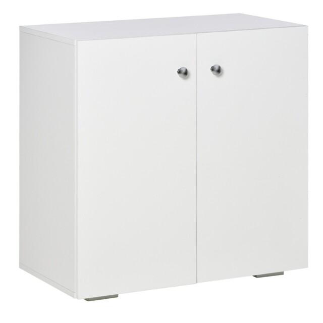 Homcom Freestanding Storage Cabinet W/ Two Shelves Wooden Sideboard -