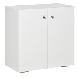 Homcom Freestanding Storage Cabinet W/ Two Shelves Wooden Sideboard -