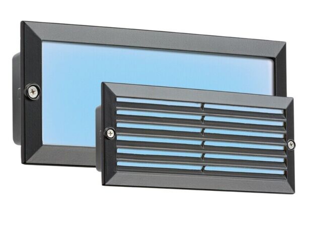 Knightsbridge Blue Led Recessed Brick Light, Aluminium & Glass, 5 W