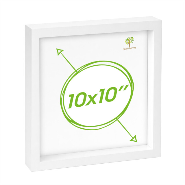 "Nicola Spring 3d Box Photo Frame - 10 X 10"" - White"