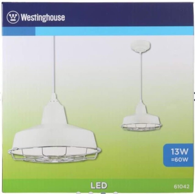 Westinghouse Academy White 1 Light Dimmable Led Pendant Light With